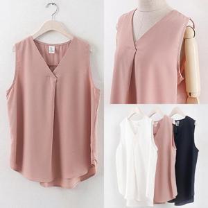 위쉬몰 CR 걸스쉬폰브이블라우스(0282H408) 빅사이즈