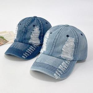 [잇백잇슈] 데미지데님볼캡 힙한 빈티지 패션 캐주얼
