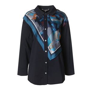 [요하넥스]실키프린트셔츠형블라우스 J4C9B11