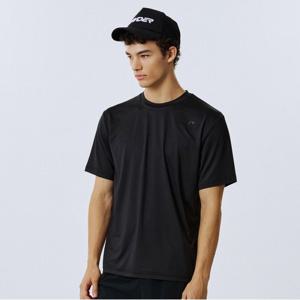 [스파이더] 남성 냉감 4WAY 레터링 반팔 티셔츠 SPJFCNRS204MBLK