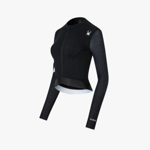 [스파이더] 여성 사이클 프로웹 로고 긴팔 저지 SPIFCNFT551WBLK