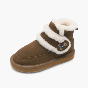 [베어파우(슈즈)]LANI 아동 소가죽 경량 어그 양털 방한 부츠 K2716002QD-K 히코리