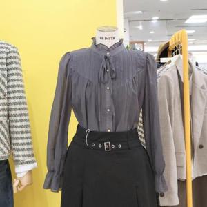 르피타 DP01 리본넥 샤르망 블라우스 L243UBL910