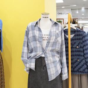 르피타 DP01 가을 체크 남방 탑 세트 L244USHA52