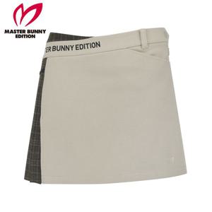 [마스터바니] 여성 체크 플리츠 믹스 큐롯 스커트