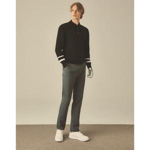 헤지스 골프 24FW 그레이 남성 체크 패턴 팬츠 (레귤러핏) HUPA4C612G2