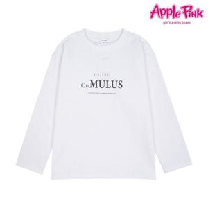 [애플핑크]베이직 화이트 레터링 티셔츠 (APK8R551GSW)