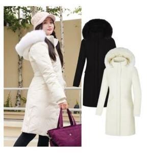 [콜핑]LD18 여성 겨울 폭스퍼 프리미엄 구스다운자켓 KUO8579W(모자털 탈부착가능)