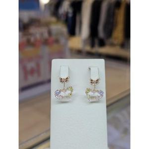 미라클 세이브존03 미라클 큐티 하트 리본 귀걸이 AGggss876A