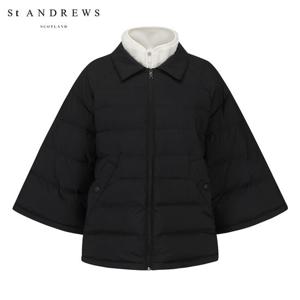 [세인트앤드류스] 여성 보아 퍼 베스트 2 IN 1 케이프 다운 점퍼