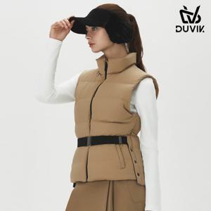 듀빅 여성 퀄팅 밴딩 벨트 구스다운 패딩조끼 DE4WDV591DB