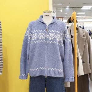 르피타 DP01 런던 노르딕 니트 집업 가디건 L244UTC02