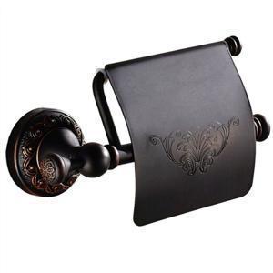 고급 블랙 검정 도금 욕실 휴지걸이