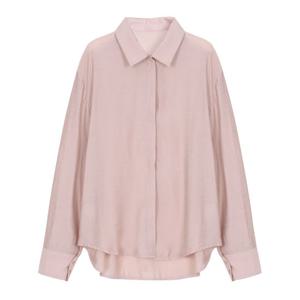 [에이비에프지]골드 단추 포인트 솔리드 긴팔 블라우스 APY4QB31J