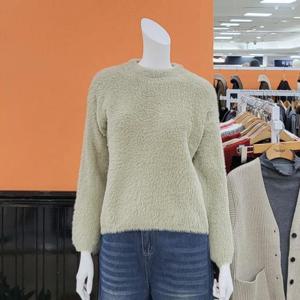 파파야 DP01 헤어리 라운드 니트 PNORKT006D