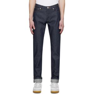 25 FW 아페쎄 남성 인디고 블루 쁘띠 뉴 스탠다드 데님 진 241252M186002