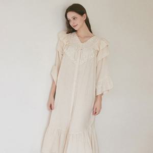 바풀 LL44084-31 여성잠옷 순면 파자마 원피스 잠옷 홈드레스