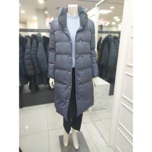 엠씨 세이브존04 넥라인밍크 구스 패딩코트 차콜, 아이보리 c34d257 c34d257