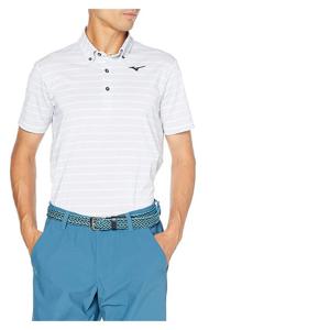 미즈노 골프웨어 반팔 셔츠 52MA0003 화이트 그린 XL