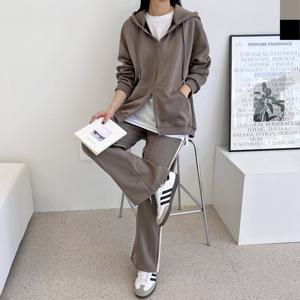 GBB H770W-H192W 여자 커플 빅사이즈 오버핏 투웨이 후드 집업 테잎 라인 트랙 팬츠 세트