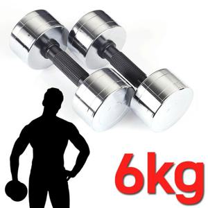 모든A 그립감이 뛰어난 한국산 크롬도금 아령 6kg