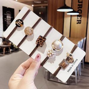 여성 여학생 심플 고급 데일리 장식 머리끈 5종세트