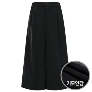 샵앤) 여성 뒷밴딩 방한 안감 밍크기모 7부 통 와이드 팬츠 RBE-WPT-20218-블랙