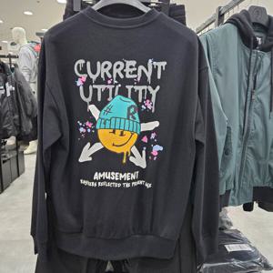 [써드케이]화살표레이맨투맨  MO3TU656  076_DG