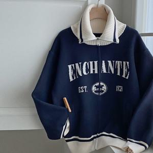 샵앤) 여성 하이넥 앙상테 데일리 집업 점퍼 가디건 DGB-WCD-4082-네이비