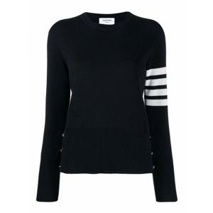 [THOM BROWNE] 여성 크루 넥 4Bar 코튼 스웨터 FKA239A00219415 Blue /8