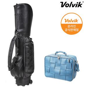 [단독판매]볼빅 VBDB 프라임 위빙 바퀴 휠 블랙 캐디백 블루 보스턴백 세트