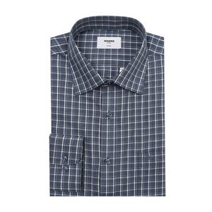 [레노마(셔츠)](일반피)면혼방투톤체크남방 긴팔셔츠RNFSG0034BU