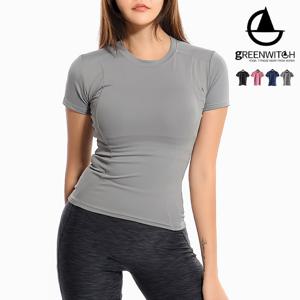 안 입은 듯 쿨링 스포츠탑 반팔티 요가복 rs7021