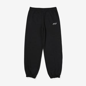 휠라바지 TQJ FS2FPF3105X-BLK 자수로고 면혼방 조거팬츠