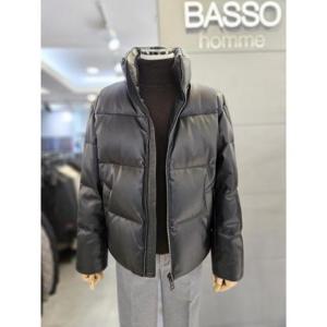 바쏘옴므 세이브존03 바쏘옴므 24F/W 블랙 비건레더 PRIMIUM 덕  패딩점퍼 WSAGY4UA43ABKA