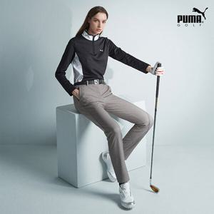 [푸마골프]히든밴딩 기모 패딩팬츠 여성 그레이