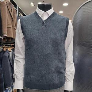 런던포그 HL01 후리 브이넥 변형 니트조끼 Lowna452