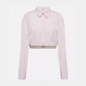 로에베 여성 로고 크롭 와이셔츠 화이트 S359Y05XAX 2090