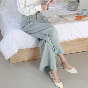 샵앤) 여성 투턱 정장 오피스룩 뒷밴딩 바스락 슬랙스 팬츠 SIU-WPT-4105-핑크