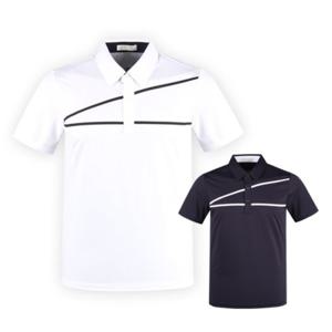 보스케 남성 봄 여름 골프웨어 스윙 배색 카라 반팔 티셔츠