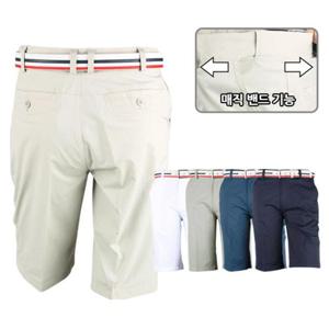 보스케 남성 봄 여름 골프웨어 골프 편한 밴딩 캐주얼 반바지