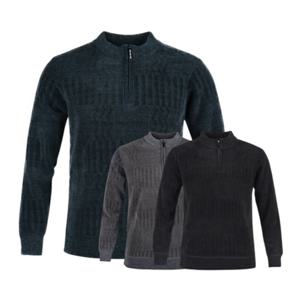 보스케 남성 겨울 골프웨어 골프 기모 반집업 캐주얼 긴팔 니트 티셔츠