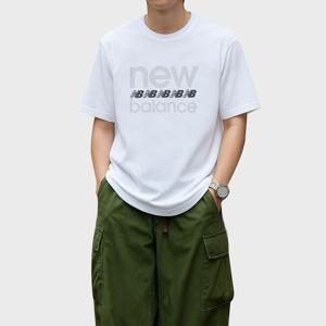 [뉴발란스 주니어]NB 뉴발란스 스포츠 그래픽 코튼 반팔티 화이트 MT51940-WT