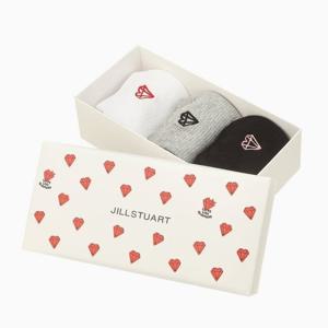 [질스튜어트] 쁘띠 자수 여성 면혼방 중목양말 3종세트 JASS5E102BK