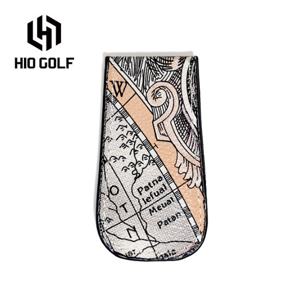 하이오 세계지도 자석 머니클립 골프 라운딩준비물 브라운