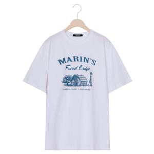 샵앤) 국산 여성 라운드 넥 마린 캐주얼 반팔 티셔츠 ODA-WSH-20293-화이트