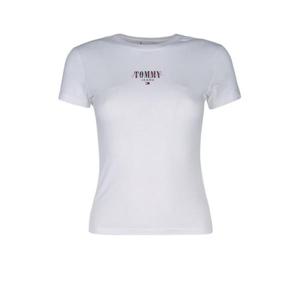 타미힐피거 진스 여성 화이트 반팔 티셔츠 DW0DW17839 YBR