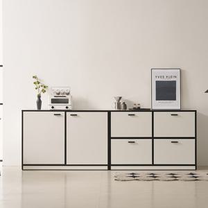 보루네오 마르체 모리 E0등급 2400 폭깊은 수납장 높은 거실장 세트 BBC509C (착불)