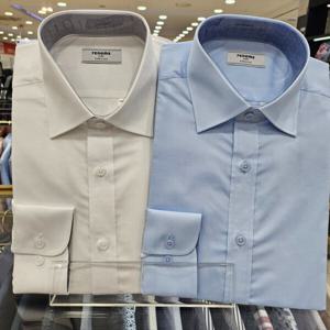 [레노마셔츠]긴소매 노포켓  배색 일반핏 셔츠 RZRSGP004_JJ