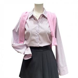 [트위]스트라이프 컬러 카라 셔츠 (TNCCFNB002)